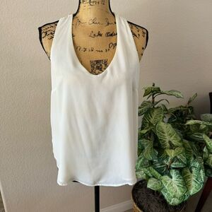 One Clothing Los Angeles Women’s White Sleeveless Tank Top, Size L